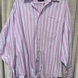 Daniel Cremieux Purple Striped Dress Shirt